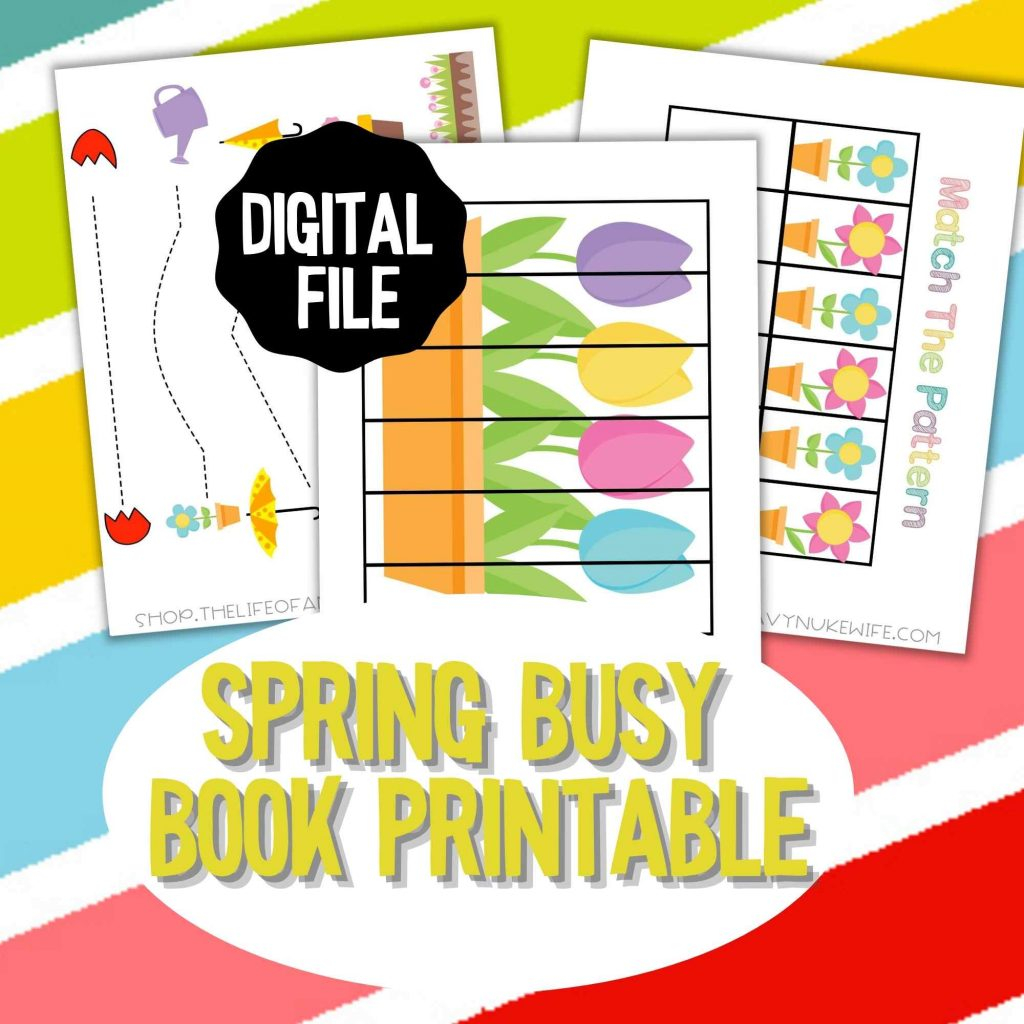 Spring Preschool Busy Binder Printable For Quiet Time Beth Ann Averill
