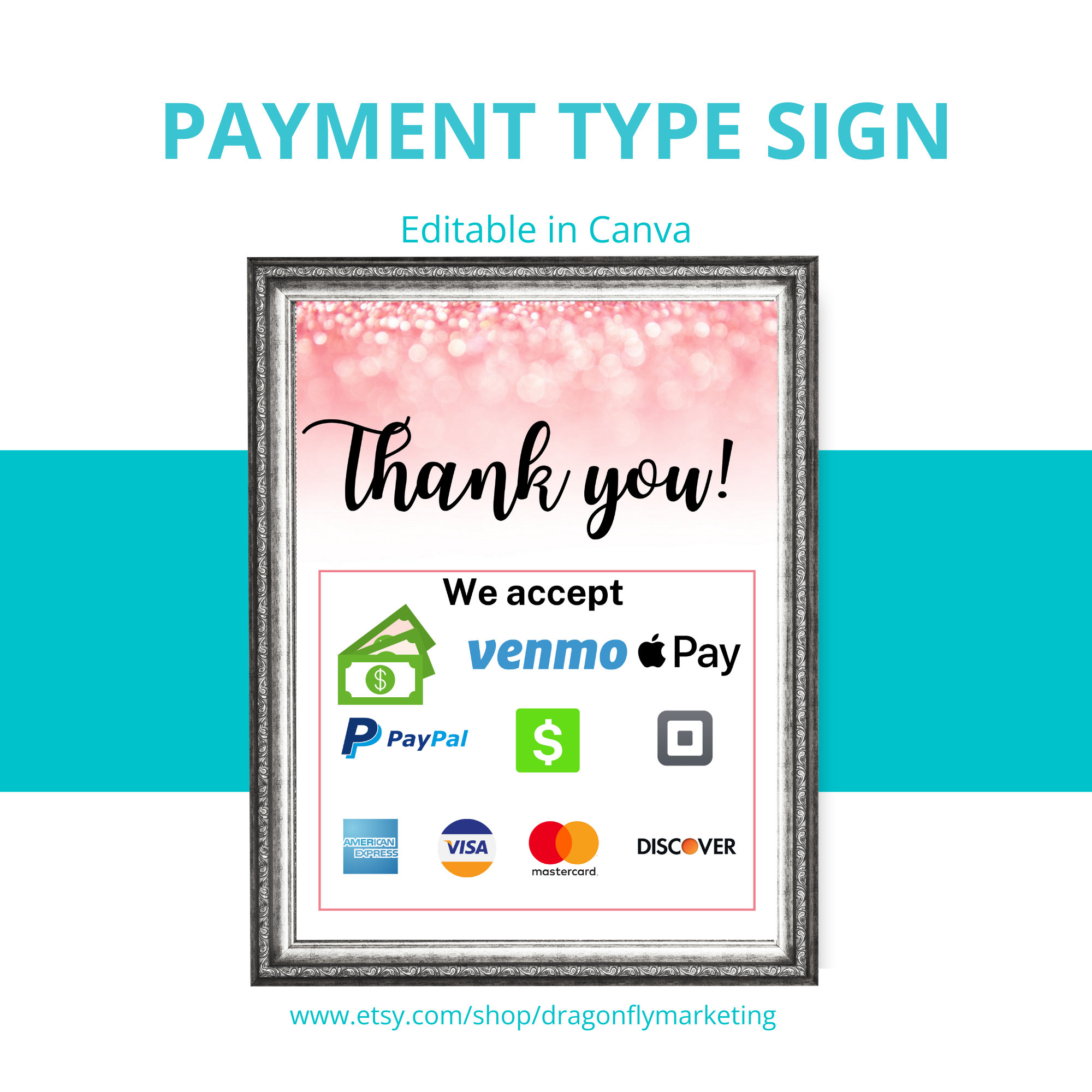 Free Printable Business Square Accepted Sign