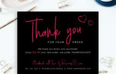 Thank You Card Template Printable Thank You Cards For Business