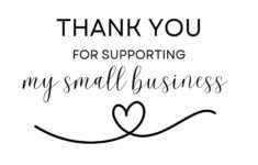 Thank You For Supporting My Small Business Cards Elegant And Thoughtful Inserts For Your Packages Etsy