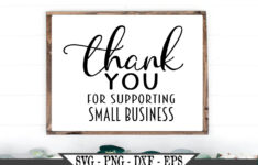 Thank You For Supporting My Small Business SVG