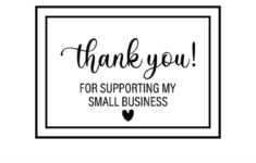 Thank You For Supporting My Small Business Svg Thank You Svg Cricut Silhouette Digital Download Ready To Print Thank You Card Svg Etsy