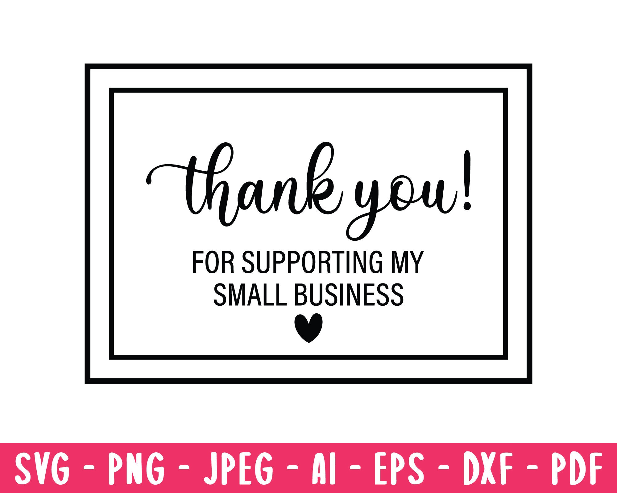 Thank You For Supporting My Small Business Cards Printable