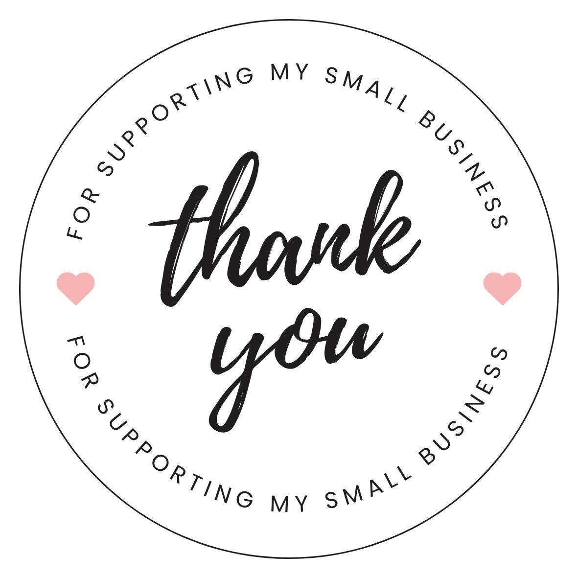 Thank You For Supporting Small Business PNG Sticker Etsy