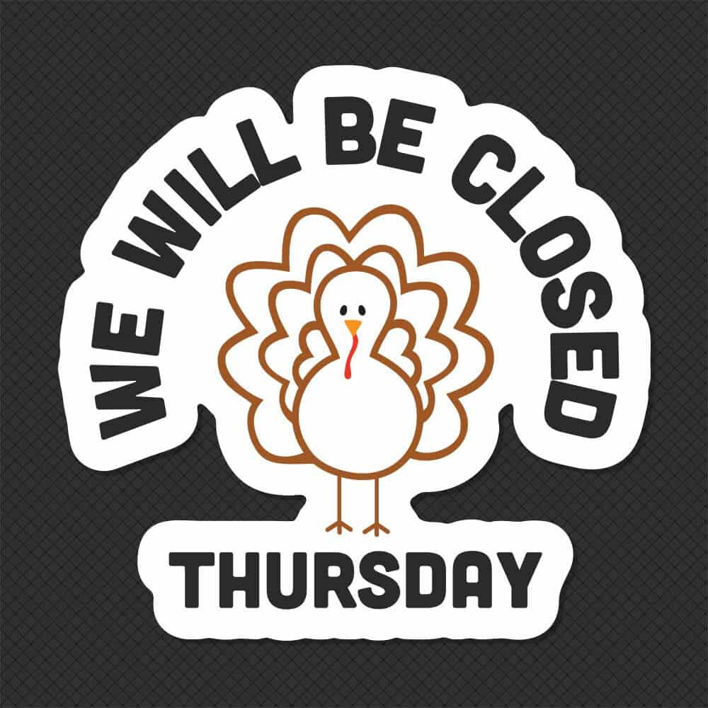 Free Printable Thanksgiving Closed Signs For Businesses