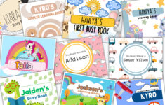 Toddler Busy Book Cover Pages Editable Template Binder Covers Editable Personalized Binder Covers Preschool Busy Book Learning Binder Etsy