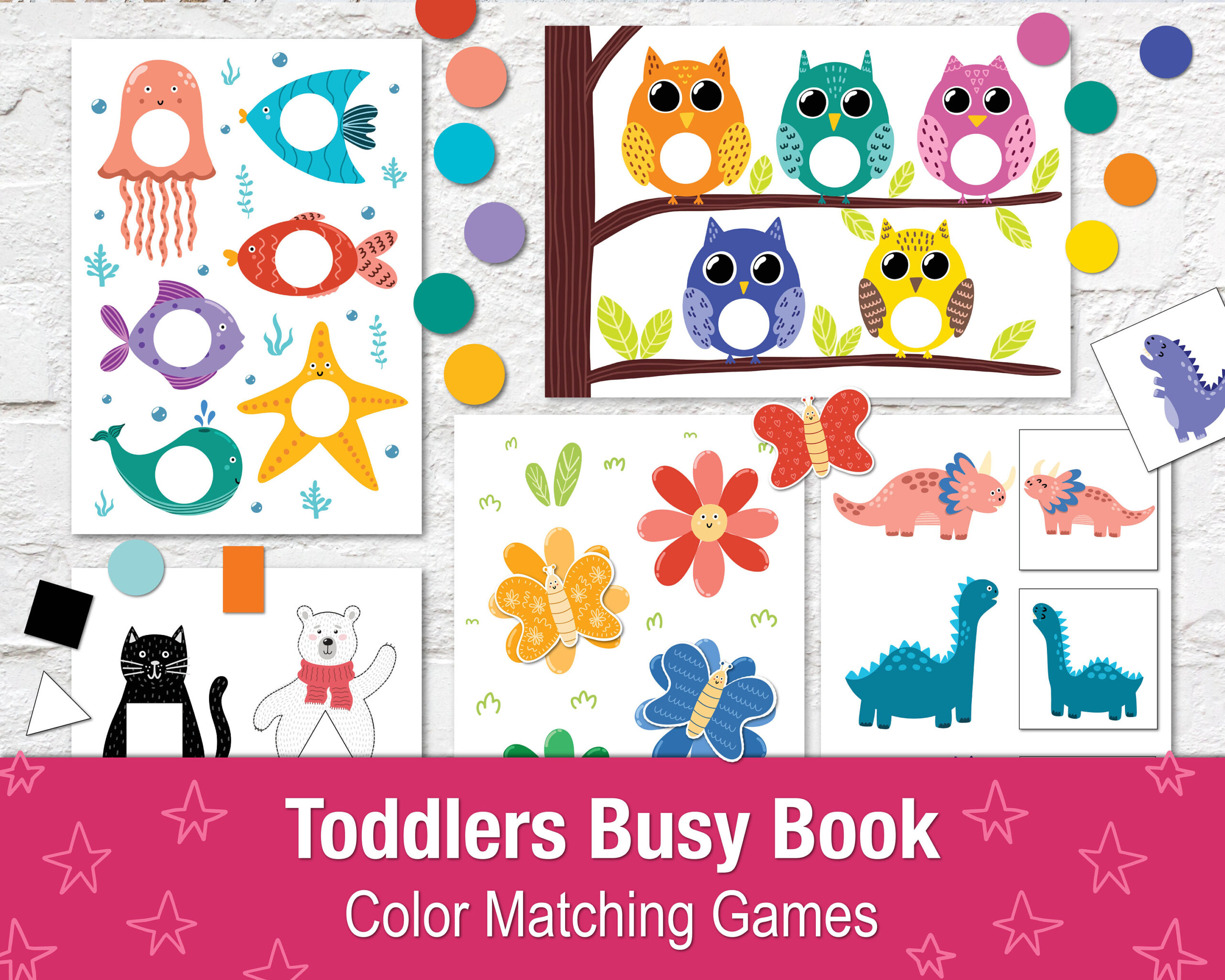 Toddler Busy Book Printable Pdf Quiet Book For Kids Learning 