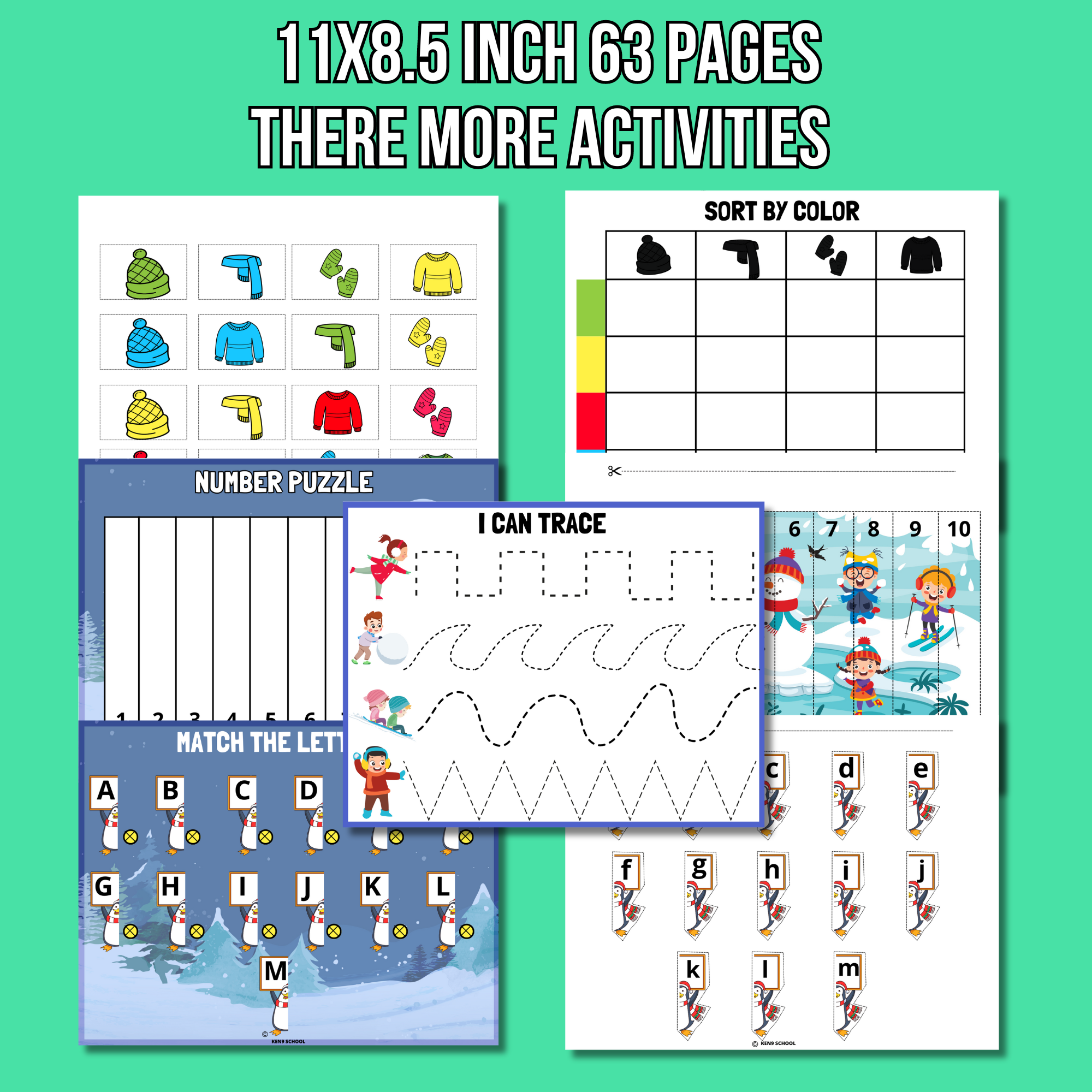 Winter Busy Book Toddler Busy Book Printable Winter Activity Binder Quiet Book Made By Teachers